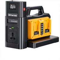Inversor de 500w Compatible con Batería DeWalt para 18V Dc y 230v Ac, Es un Voltaje Sinusoidal Puro con 4 Puertos para Camping
