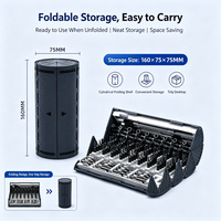 Kit de tournevis combiné 128-en-1 peu encombrant, étui cylindrique pliable, outils magnétiques Cr-V, garantie 3 ans, marque personnalisable