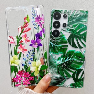 Fundas para Teléfono Móvil con Flores Transparentes de Alta Calidad para Samsung S25 S24 S23 <span class=keywords><strong>S22</strong></span> Plus <span class=keywords><strong>Ultra</strong></span>, Fundas para Chicas - Product Image 1