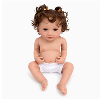 46cm Reborn Baby Puppe Vollvinyl Realistische Neugeborenen-Puppe Waschbare Komfortpuppe Spielzeug Großhandel für Kinder Geschenk