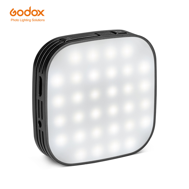 GODOX LEDM32 Video Light Adjustable Brightness Mobilephone Lithium Battery Lighting Camera Flash Light for Photography Phones