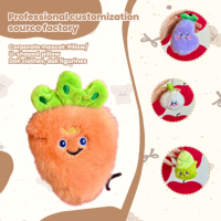 Porte-clés Mini Peluche Alimentaire Coloré en Forme de Citrouille, Carotte, Mangue, Ananas, Pastèque, Avocat – Jouets en Coton PP et Maille