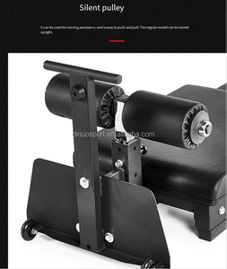 <span class=keywords><strong>Nordic</strong></span> <span class=keywords><strong>Curl</strong></span> Mini Bench Hip Trust Machine Silla romana comercial Gimnasio Hamstring <span class=keywords><strong>Curl</strong></span> Sit-ups Dispositivo auxiliar con polea silenciosa - Product Image 4