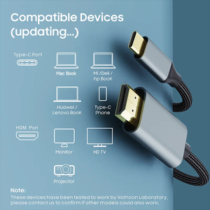 Convertidor <span class=keywords><strong>de</strong></span> <span class=keywords><strong>Cable</strong></span> 4K 60HZ Tipo C <span class=keywords><strong>a</strong></span> HD <span class=keywords><strong>Cable</strong></span> HD Tipo C <span class=keywords><strong>A</strong></span> <span class=keywords><strong>a</strong></span> HDTV <span class=keywords><strong>Cable</strong></span> <span class=keywords><strong>de</strong></span> conversión para conectar el <span class=keywords><strong>teléfono</strong></span> <span class=keywords><strong>a</strong></span> la TV - Product Image 4
