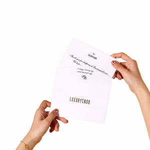 Carte de remerciement en papier personnalisée, pour carte d'invitation de mariage, professionnelle, vente en gros, pièces - Product Image 5