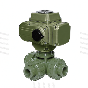 Válvula de Bola Motorizada Eléctrica de Plástico UPVC de Tres Vías con Rosca, Conexión de Unión Verdadera, DC24V, Válvula de 3 Vías de PVC, Pedido Urgente COVNA - Product Image 3