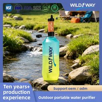 JADE pour JY181 – Filtre à eau portable pliable en TPU avec paille, purificateur d'extérieur pour sports transfrontaliers, randonnée et alpinisme