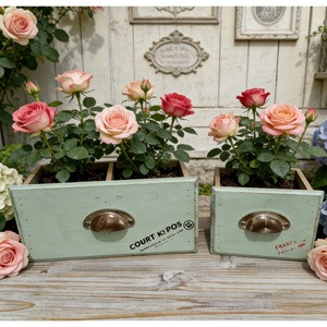 Fioriera <span class=keywords><strong>da</strong></span> Parete in Legno Massello Stile Retrò Francese di Alta Qualità, Decorazione per Patio, Vaso <span class=keywords><strong>da</strong></span> Fiori <span class=keywords><strong>da</strong></span> Tavolo in Legno, Contenitore <span class=keywords><strong>da</strong></span> Giardino - Product Image 3