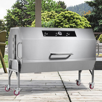 Barbecue à gaz commercial en acier inoxydable avec allumage électronique et protection haute pression pour cuisines extérieures et fêtes de jardin
