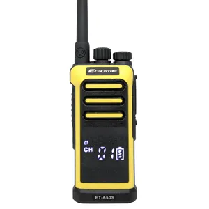 Ecome ET-650S Lange Range Uhf Handheld Twee Manier Radio 5Km Commerciële Ptt Walkie Talkie