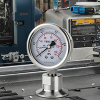 SHKEQI YTP-60BF Stainless Steel Diaphragm Digital Pressure Gauge Tri-Clamp 0~6MPa Range Efficient Pressure Management OEM/ODM