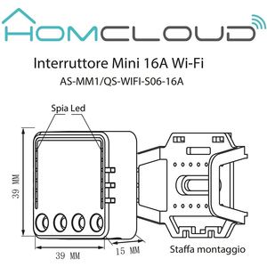 Homcloud โมดูลสวิตช์ Wi-Fi อัจฉริยะขนาดมินิ230V ควบคุมด้วยเสียงด้วยไฟฟ้าพลาสติกสากล - Product Image 6