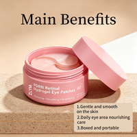 Patchs Hydrogel Végans Hydratants et Éclaircissants pour les Yeux (60 pièces) à base de PDRN, Rétinol, Niacinamide et Caféine, pour les Cernes (Vente en Gros)
