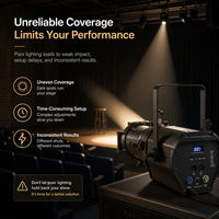 Projecteur LED à Faisceau Fixe 200W 300W 400W, Luminaire de Scène DMX512 avec Gobo pour Spectacles Théâtraux