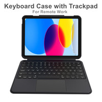 Clavier de tablette 3 broches en gros avec connecteur intelligent et étui robuste en TPU pour iPad, détachable, antichoc en PU avec support réglable