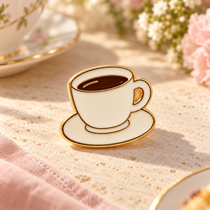 Épinglette en métal émaillé personnalisée pour uniforme d'équipe d'hôtel et de café, vente en gros par le fabricant, pour commandes en gros de distributeurs - Product Image 1