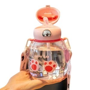 Nouvelle <span class=keywords><strong>tasse</strong></span> d'été pour <span class=keywords><strong>bébé</strong></span> avec paille à ventouse en PC, résistante aux chutes, portable, spéciale pour la maternelle et l'école, motif ours mignon pour enfants - Product Image 5