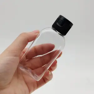 60ml 애완 동물 플라스틱 손가락으로 튀김 모자 병 소형 여행 포장 화장용 샴푸 콘테이너 로션 병 손 세척 젤 병