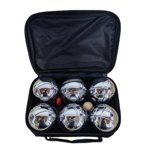 Nouvelles Boules <span class=keywords><strong>de</strong></span> <span class=keywords><strong>Pétanque</strong></span> <span class=keywords><strong>de</strong></span> Haute Qualité en Promotion, 6 Sets avec Sac en Nylon, pour Exercice en Extérieur, en Acier et PC, Logo Personnalisé, Type <span class=keywords><strong>de</strong></span> Prise CN - Product Image 1