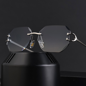 Lunettes de soleil de créateur <span class=keywords><strong>fantaisie</strong></span> sans monture Partagas, verres taillés diamant, protection UV400, pour hommes et femmes - Product Image 3