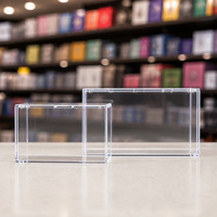 Boîte de présentation en acrylique magnétique écologique personnalisée, transparente, anti-poussière, pour cartes de collection