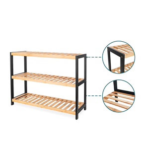 Many Colours Sizes 3 Tier Bamboo <b>Shoe</b> Rack Stack Factory Wholesale Price Affordable Household <b>Shoe</b> Racks Stands Storage Shelves - Product Image 1