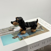 Figurine de chiot réaliste imprimée en 3D, Teckel articulé avec articulations mobiles, jouet cadeau, objet de collection tendance, artisanat en plastique de Teckel