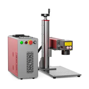 Stainless Steel Metal Key Chain Business Card Engraving Laser Marking Machine 20W 30W 50W Fiber Optic Laser
