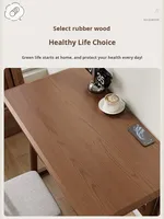 Bureau d'étude pliable en bois massif Fuyuki pour chambre à coucher, petit appartement, bureau d'ordinateur de chevet SZ007