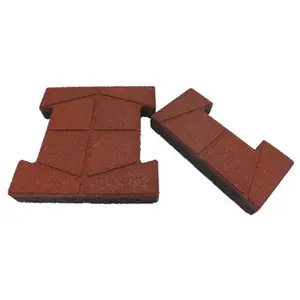 Custo de fábrica Outdoor park Borracha Pisos Tijolos Dog Bone Rubber Paver mat Bloqueio cavalo Telhas De Borracha