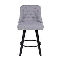 Chaise de bar moderne de 60 à 65cm de haut empilable en acier inoxydable avec tissu pour cuisine, salle à manger, bar, hôtel ou ferme