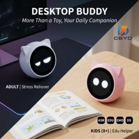 Robot éducatif intelligent CBYD pour enfants, jouet STEM en plastique avec affichage d'expressions faciales aléatoires, lumière, son et application vocale IA