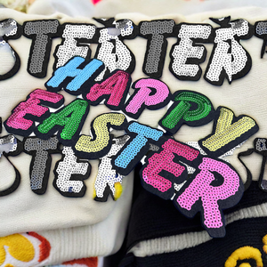 DIY 철 자수 패치 발렌타인 스포츠 축구 맞춤형 스팽글 패치 폭격기 재킷 배지 OEM 모델 번호 - Product Image 2