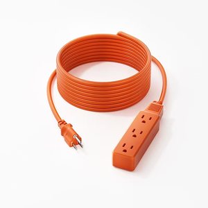 Hoge kwaliteit 18AWG 3C SJT 6-30ft 125V 13A bruine stroomaansluiting fabrieksuitlaat binnenhuis huishoudelijke verlengkabel 3-voudige stekker goedkoop - Product Image 2