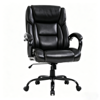 Chaise de bureau ergonomique pivotante avec accoudoirs, siège large, capacité 500 lb, massage, réglable, pour bureau, travail, direction, directionnelle