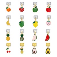 Pendentifs en acier inoxydable de style italien, mignons, en forme de fruits, délicats, créatifs, personnalisables, modulaires, unisexes, accessoires souvenirs touristiques