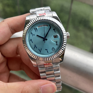 Reloj Mecánico Automático de Lujo para Hombre con Números Arábigos, Doble Calendario, Correa de Acero Inoxidable, Personalización de Logotipo - Product Image 1