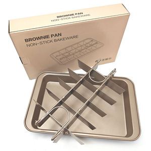 <span class=keywords><strong>Moule</strong></span> à brownies avec séparateurs, 18 compartiments, en acier au carbone, avec poignées, pour la cuisson au four, <span class=keywords><strong>moule</strong></span> à gâteau, <span class=keywords><strong>moule</strong></span> à muffins - Product Image 6
