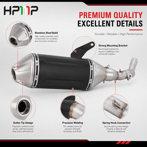 Sistema di Scarico Completo in Acciaio Inox 304 per Scooter, Kit Silenziatore per Vespa GTS300 Super Sport Tech Touring Sei Giorni Racing Sixties - Product Image 6