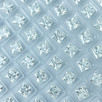 Moissanite Synthétique de Haute Qualité en Gros, Coupe Princesse, Couleur D, Pureté VVS1, Certifiée GRA, Effet de Couleur Changeant, Dureté 9.25, 3x3mm