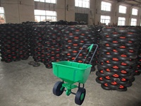 Brouette de jardin à deux roues en plastique vert pour travaux de construction WB3089 TC3089