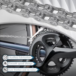 Cadenas de <span class=keywords><strong>Bicicleta</strong></span> BUCKLOS MTB 8 9 10 11 12 Velocidades, Ultraligeras, para <span class=keywords><strong>Bicicleta</strong></span> de Montaña y Carretera, Duraderas, para Ciclismo en Gravel, <span class=keywords><strong>10V</strong></span> 11V 12V - Product Image 5