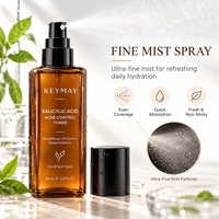 Tonique facial à l'acide salicylique, contrôle de l'acné, affinement des pores, exfoliant liquide, formule personnalisée, marque privée, fabrication OEM ODM