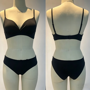 Bralettes Triangulares Inalámbricos Personalizados OEM/ODM para Mujer, Sujetadores sin Relleno, sin Varillas, con Braguitas a Juego, Conjunto de Sujetador Invisible - Product Image 2