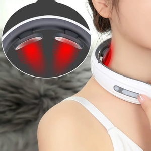 Masseur de cou à impulsions basse fréquence <span class=keywords><strong>TENS</strong></span> |   Masseur cervical intelligent à vibration Shiatsu 4D pour tissus profonds avec 6 modes, sans fil - Product Image 4