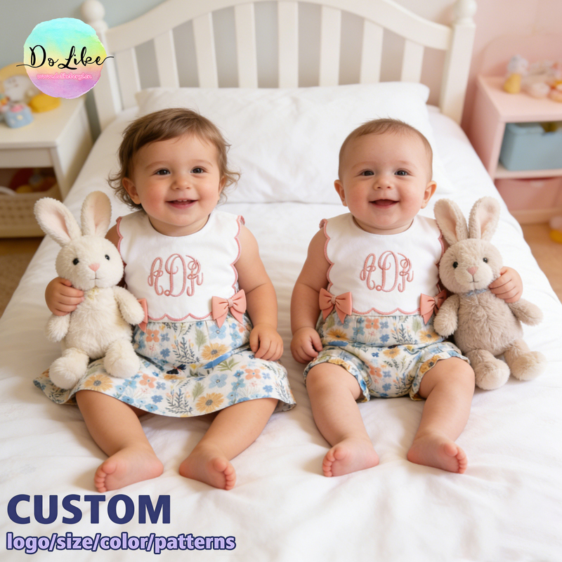 Boutique Clothes Baby Girl Dresses Embroidery