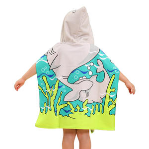 Offre spéciale à durée limitée Serviette <span class=keywords><strong>de</strong></span> bain à capuche transfrontalière pour enfants <span class=keywords><strong>Cape</strong></span> à séchage rapide en microfibre absorbante Cartoon Print Beach - Product Image 4