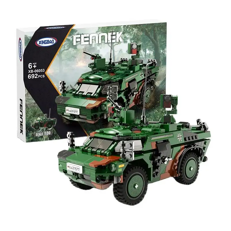 Fennek Blocos de Montagem de Carro Armadura Fennek Brinquedo para Crianças Conjunto de Blocos de Construção 692 Peças de Plástico ABS Brinquedo Educacional