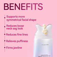 Crème raffermissante pour le cou au collagène et au rétinol K-Beauty, vente chaude OEM, avec rouleau Gua Sha pour tous types de peau
