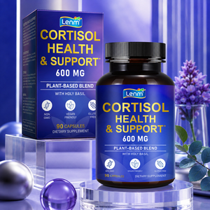 Capsules personnalisées Lenm Factory pour la santé et le soutien du cortisol, <span class=keywords><strong>Ashwagandha</strong></span> pour hommes et femmes, équilibre hormonal, énergie, sommeil, complément alimentaire à base de plantes - Product Image 1